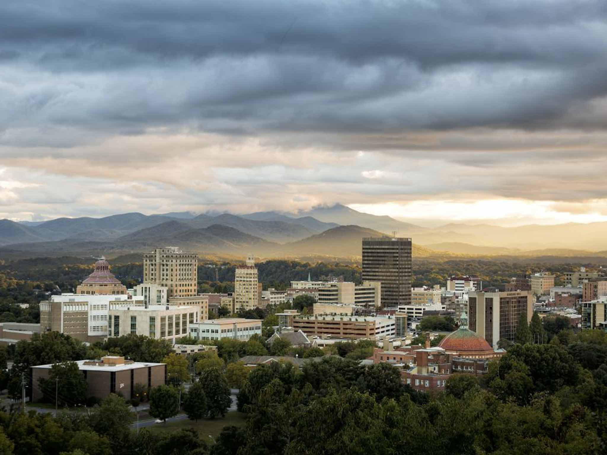 High and mighty: Asheville is a city in North Carolina’s Blue Ridge Mountains