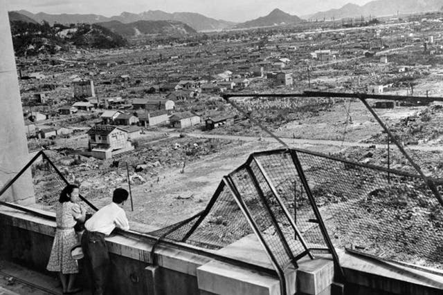 Aftermath: the devastation of Hiroshima in 1948, three years after the atomic bomb was dropped