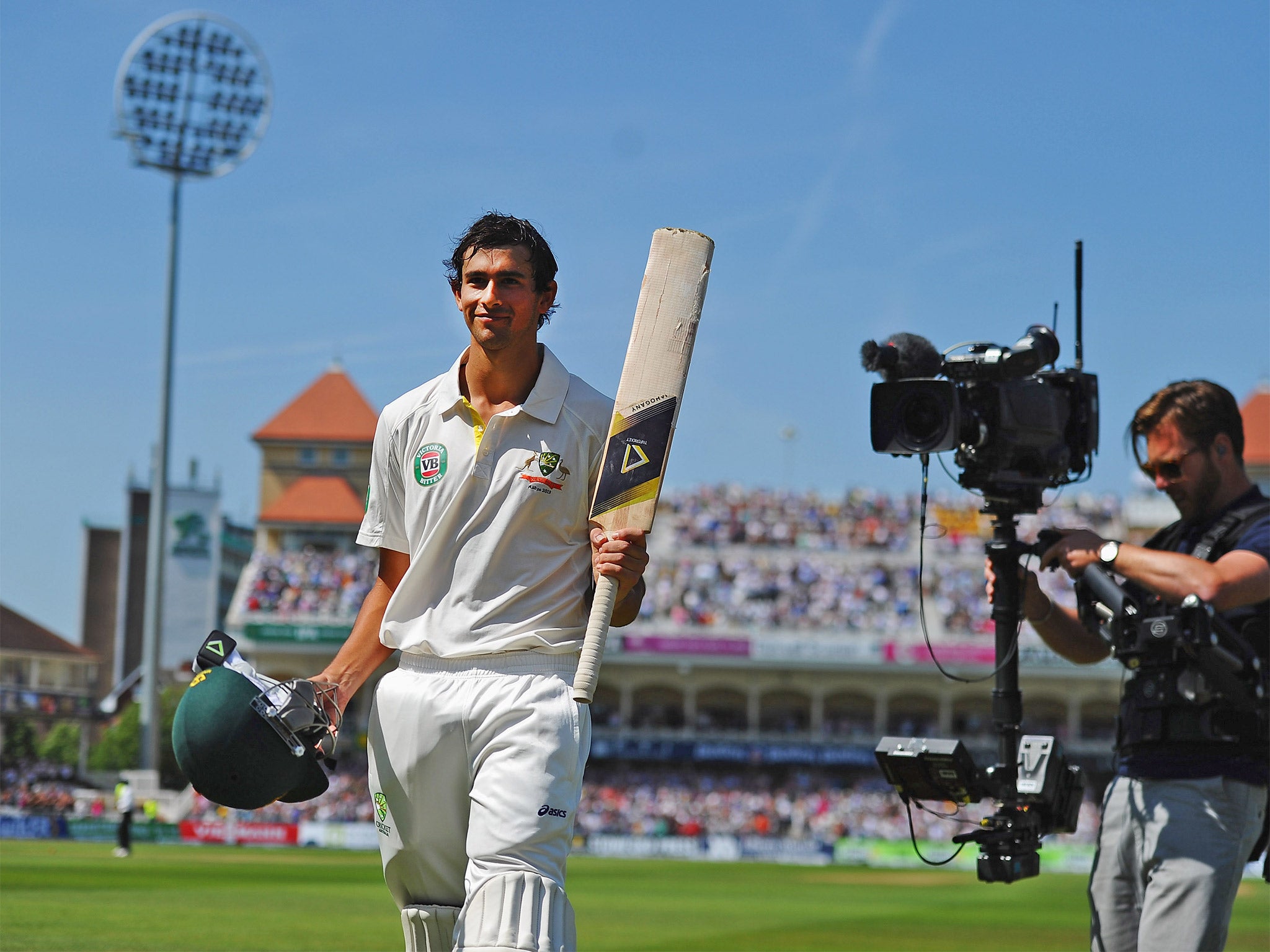 Ashton Agar after hitting 98 for Australia at Trent Bridge in the 2013 Ashes series