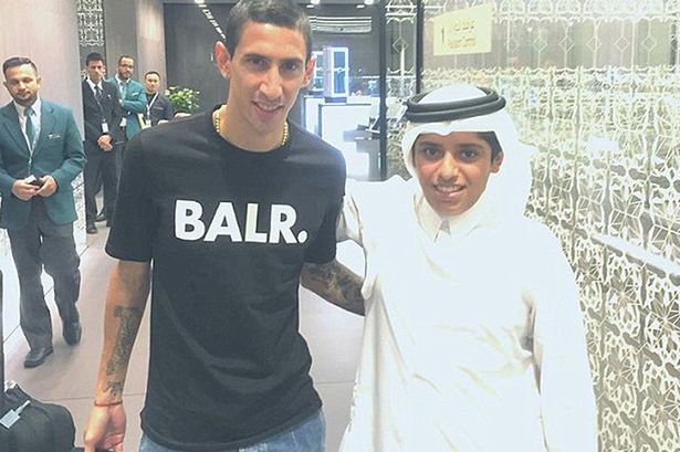 Angel Di Maria poses for a photo in Qatar - 'without permission' from United