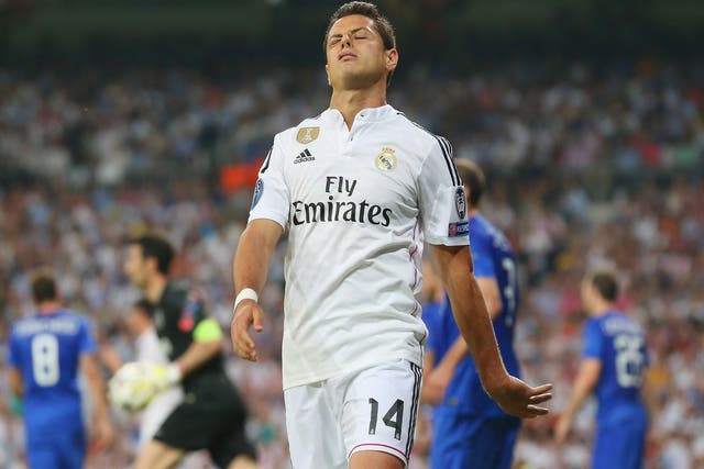 Javier Hernandez in action for Real Madrid last season