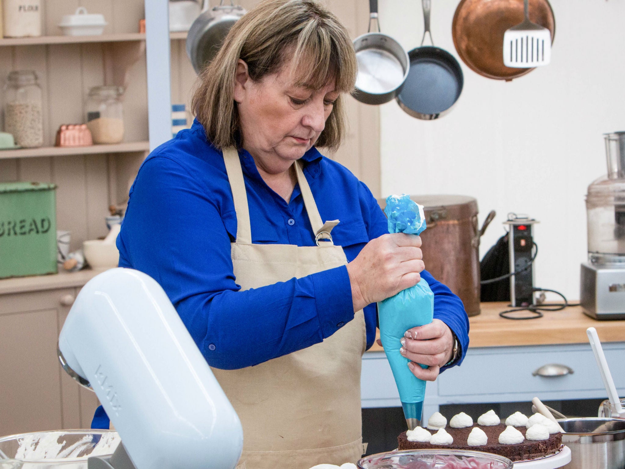 Marie Campbell was named star baker in the opening episode of The Great British Bake Off 2015