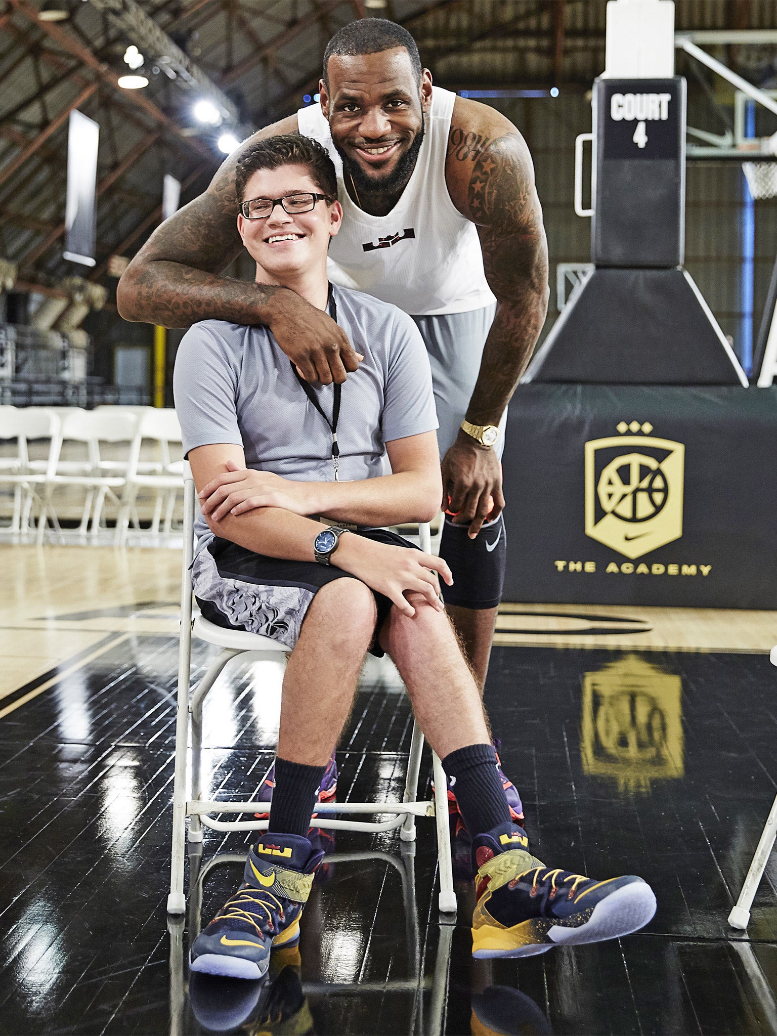 Matthew Walzer with NBA superstar LeBron James