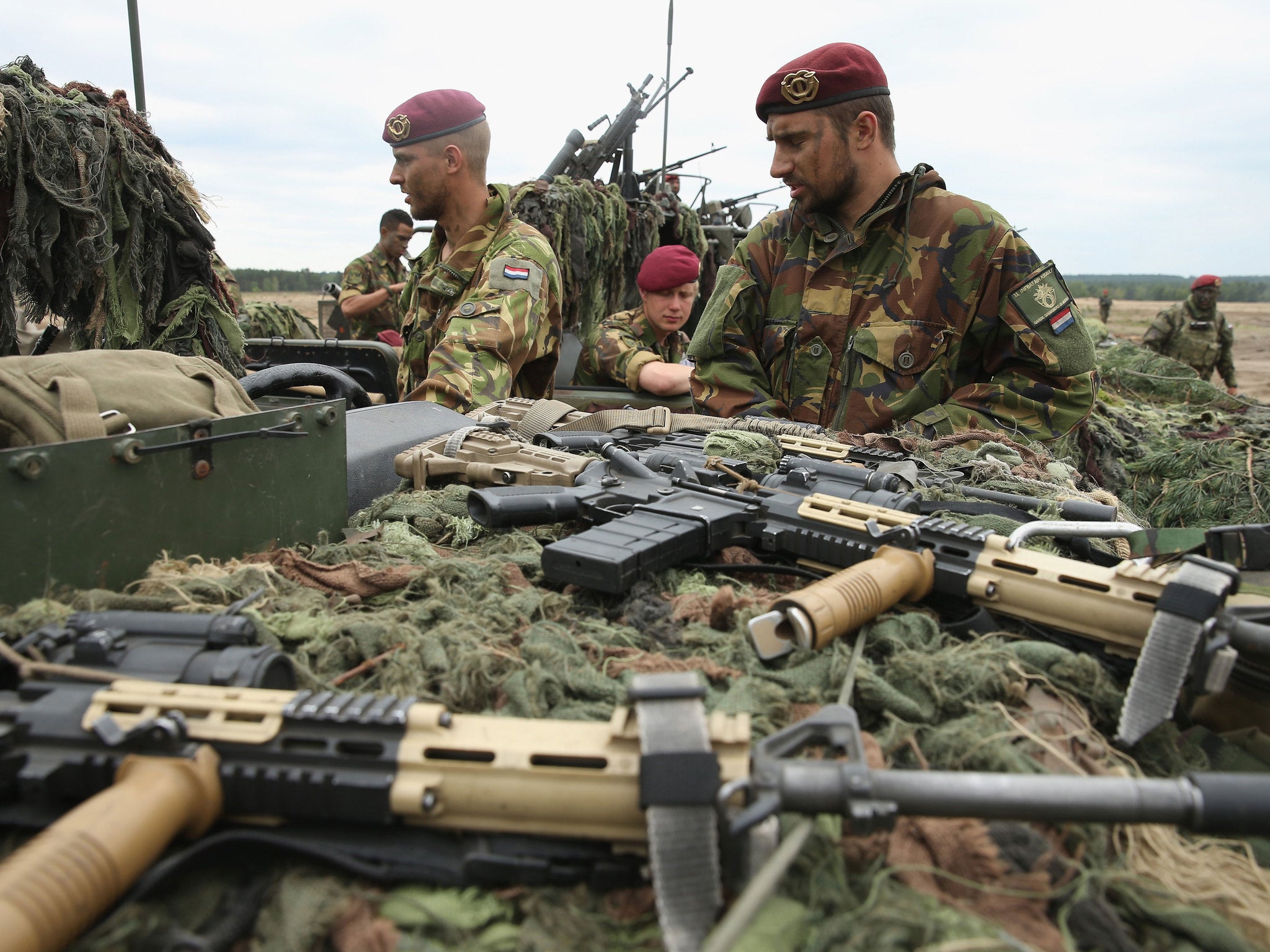 Soldiers have been imitating the firing noise after being told that they would no longer be able to use live bullets because too much ammunition has been used on international missions