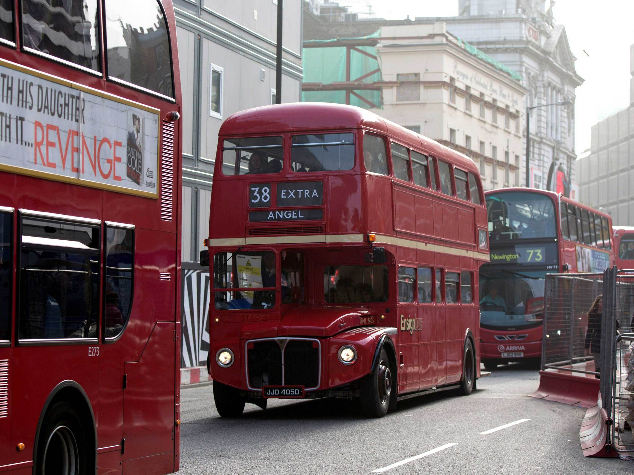 Routemaster buses near Victoria station