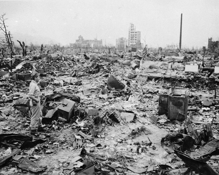 Hiroshima in September 1945. Before the attack it was a city with a population of over 400,000