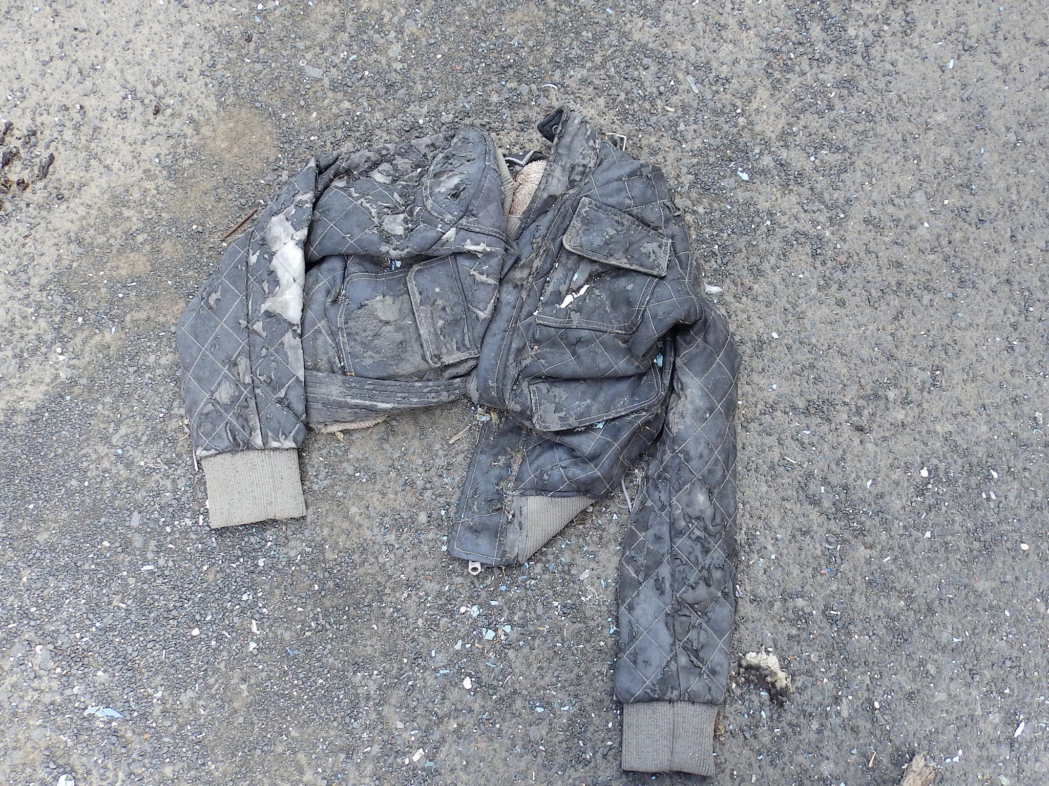 A jacket left on the former migrant boat
