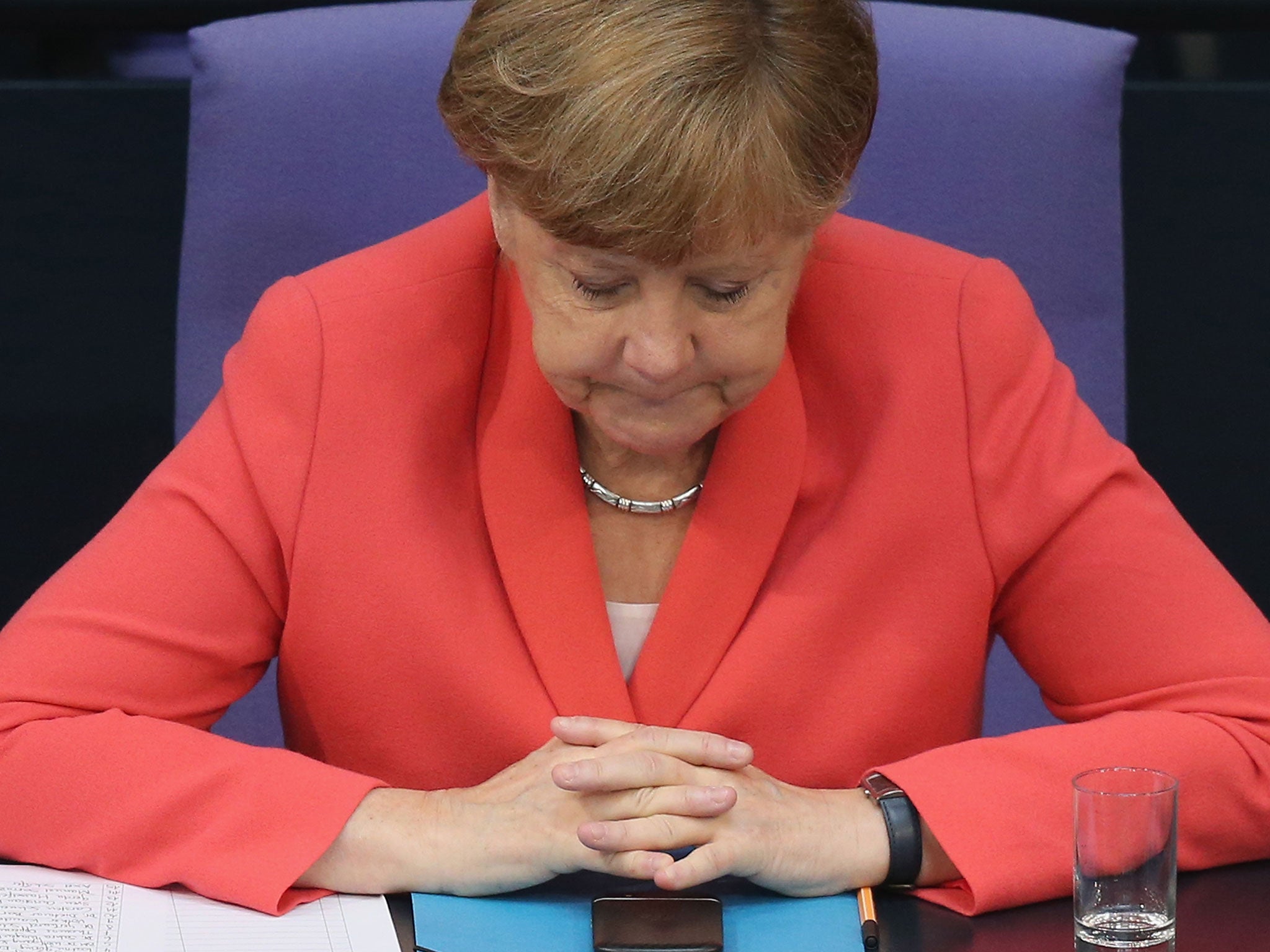 The German Chancellor suffered her biggest parliamentary rebellion yet yesterday