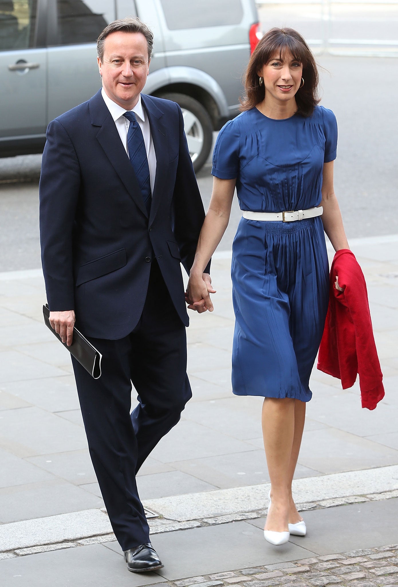 The Camerons attend a service at Westminster Abbey on 10th May (Getty)