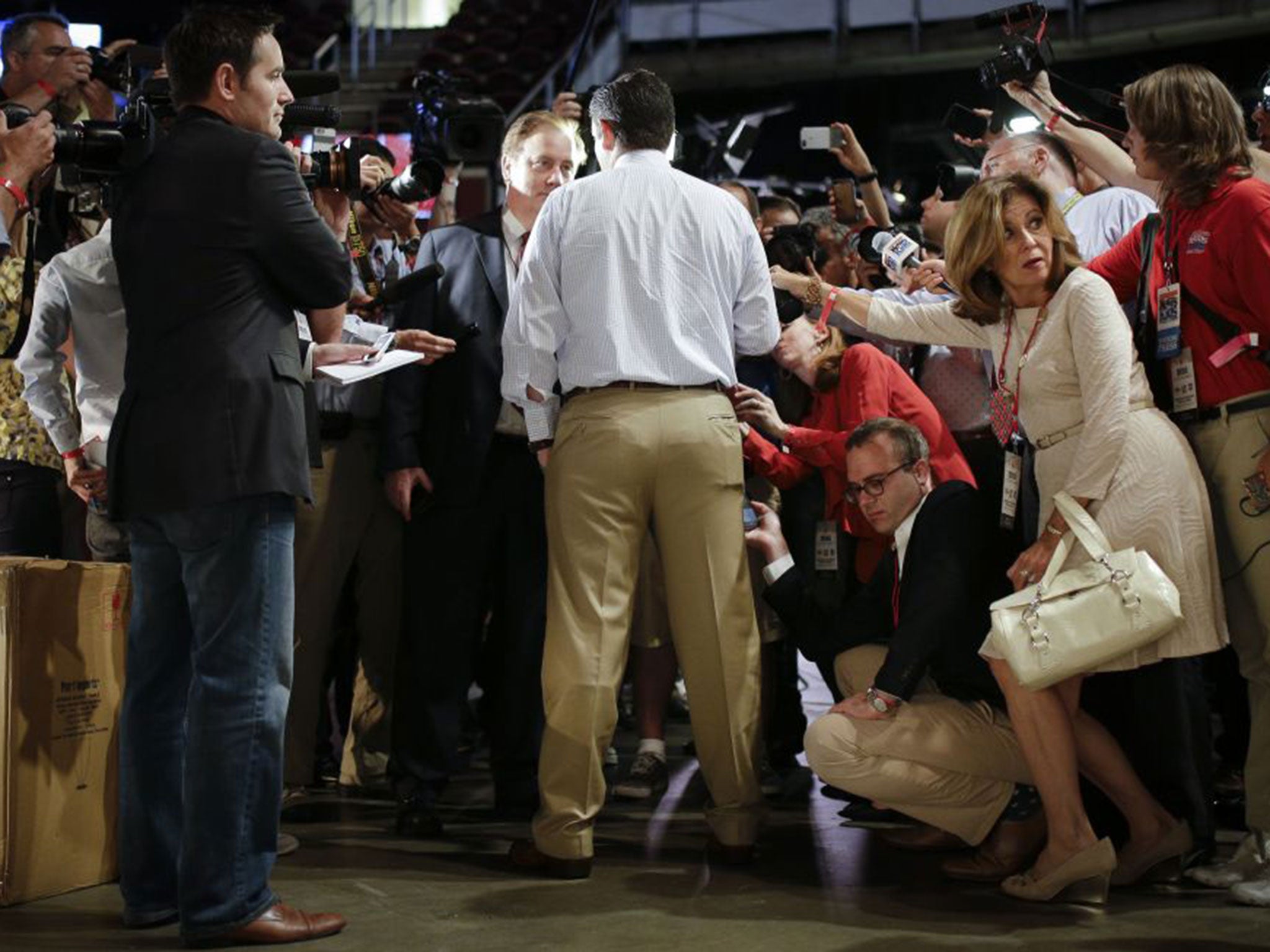 Republican presidential candidate, Sen. Ted Cruz, R-Texas, speaks with the media at Quicken Loans Arena in Cleveland, Thursday, Aug. 6, 2015, before the first Republican presidential debate (AP)