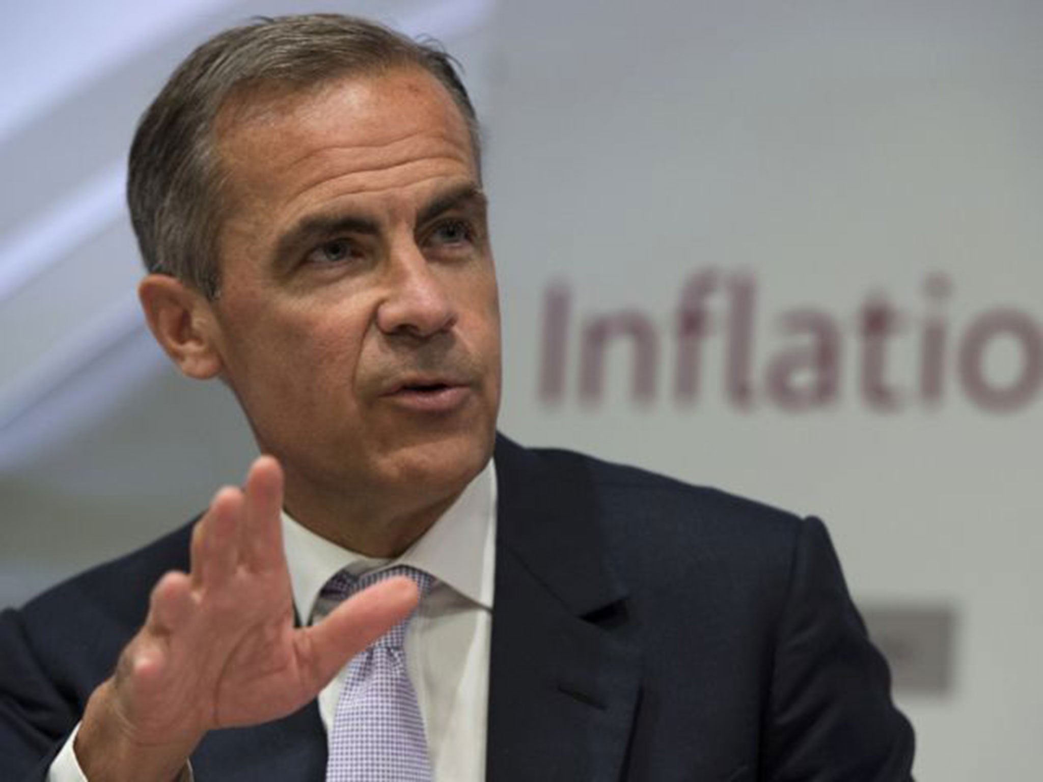 A relaxed Mark Carney delivers his quarterly Inflation Report yesterday