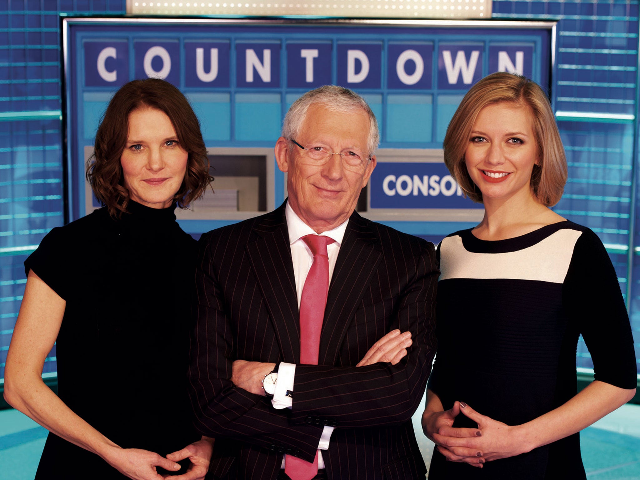 Countdown presenters Susie Dent, Nick Hewer and Rachel Riley