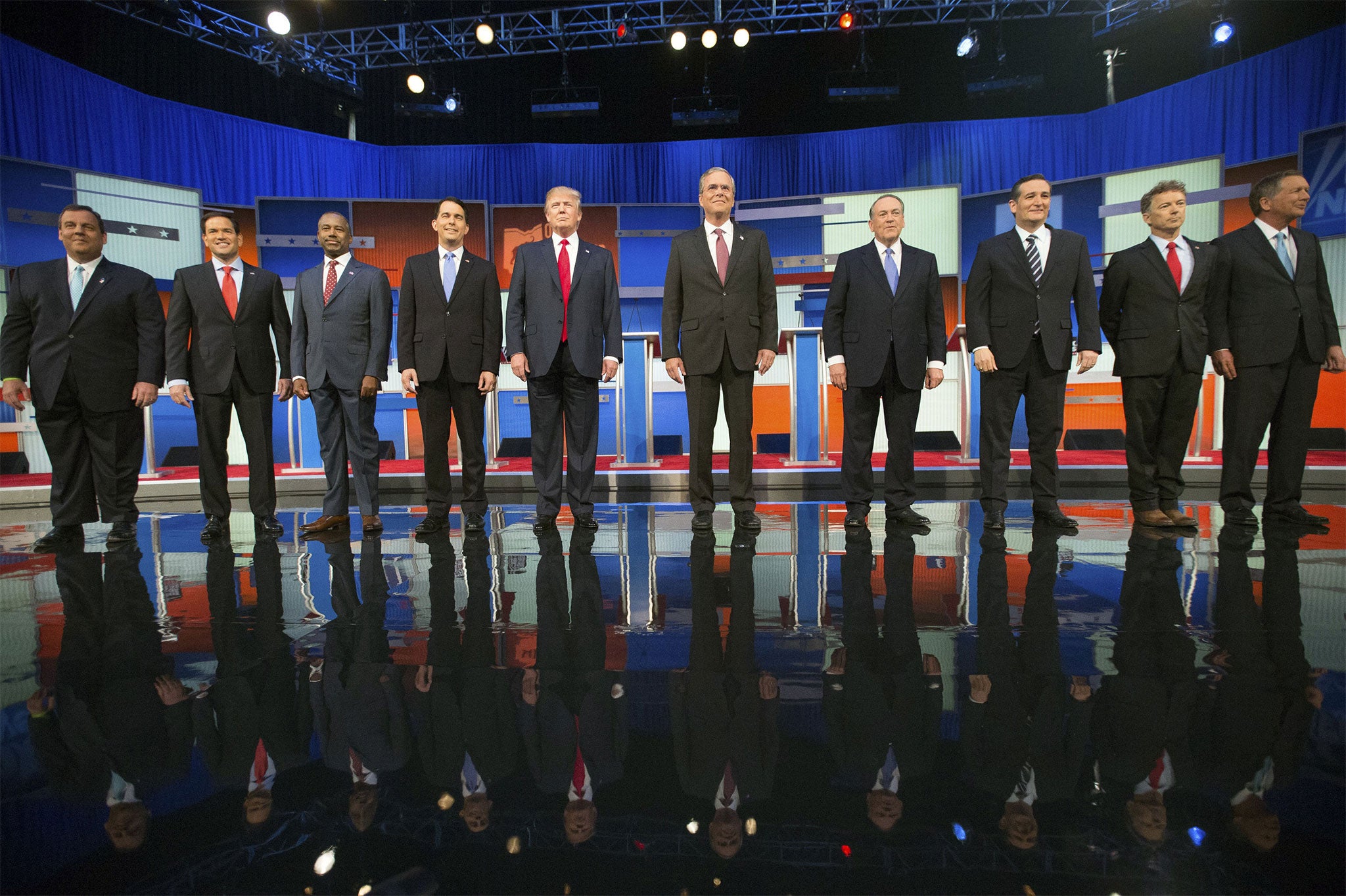 The ten Republican 'finalists' at the Fox News debate