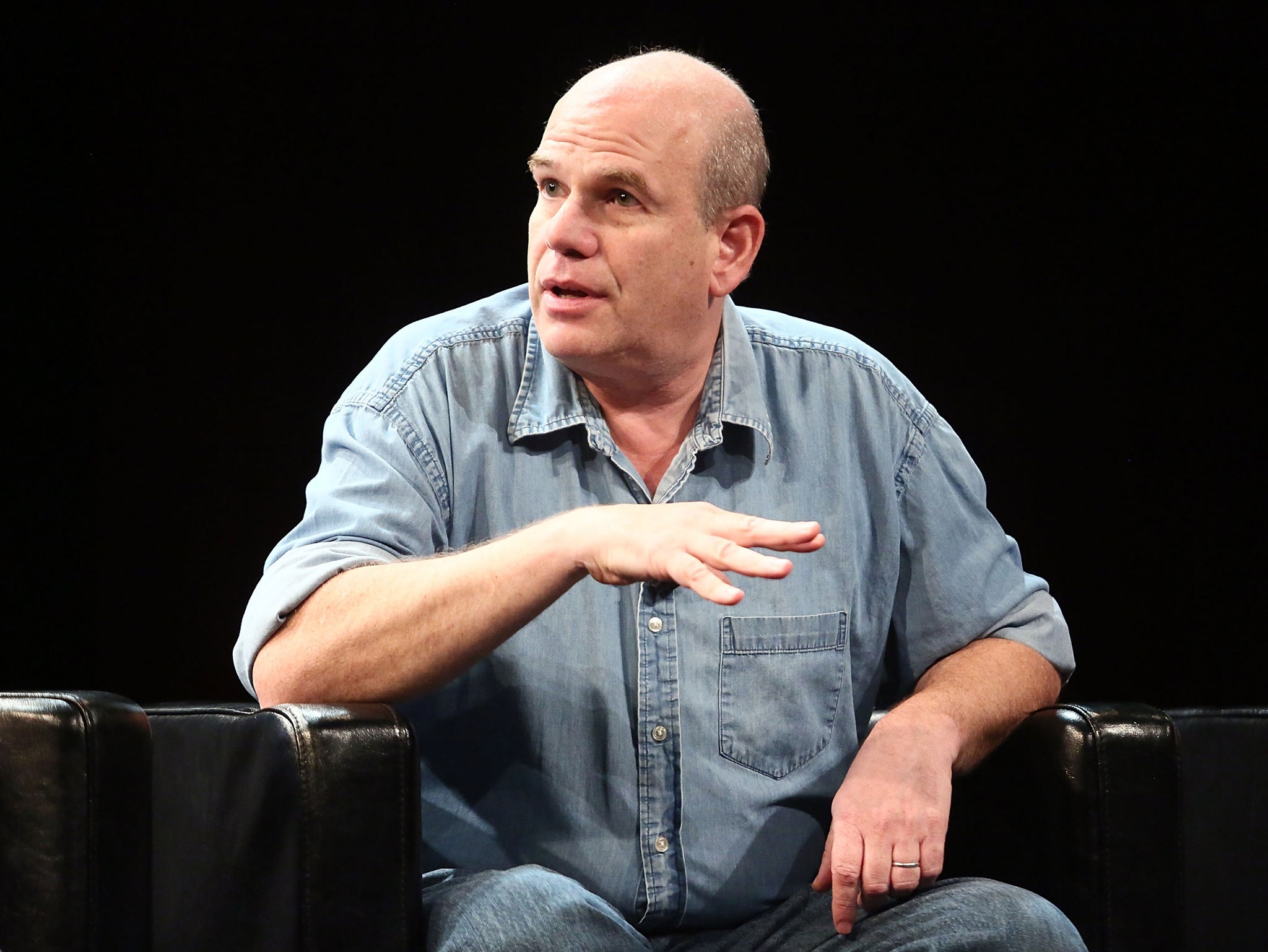 David Simon, creator of HBO series "The Wire", talks during Future Of Film Panel: Stories By Numbers