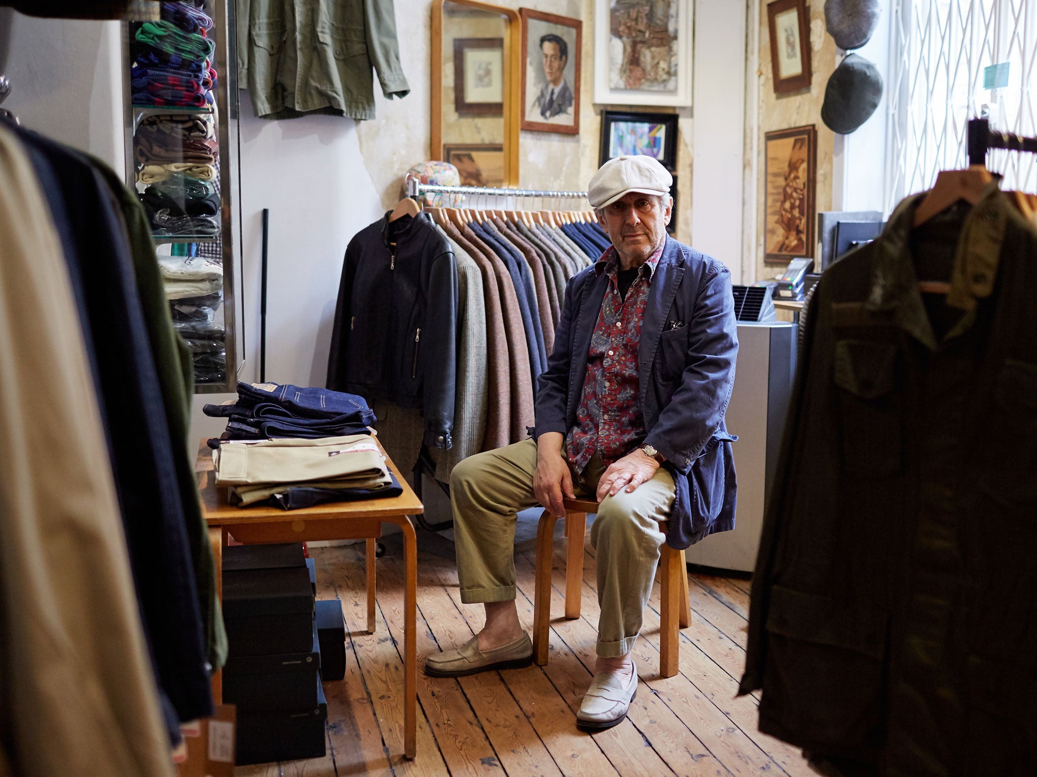 Shaping British style: Simons at his London clothes emporium