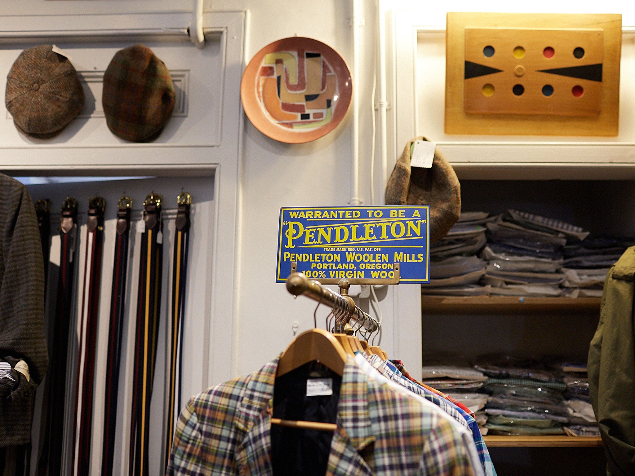 Vintage signage for Ivy brand Pendleton