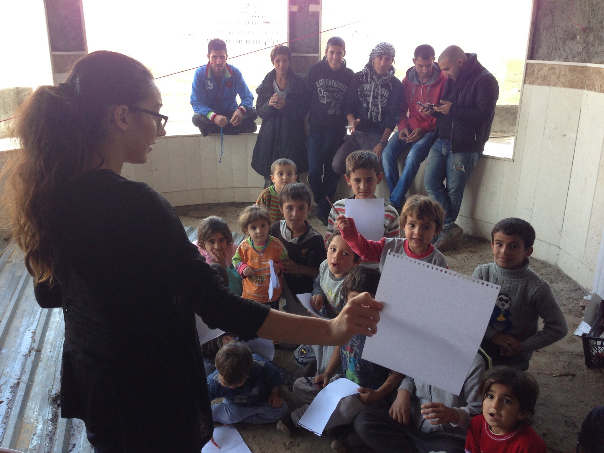 Sindy working with children in Zakho