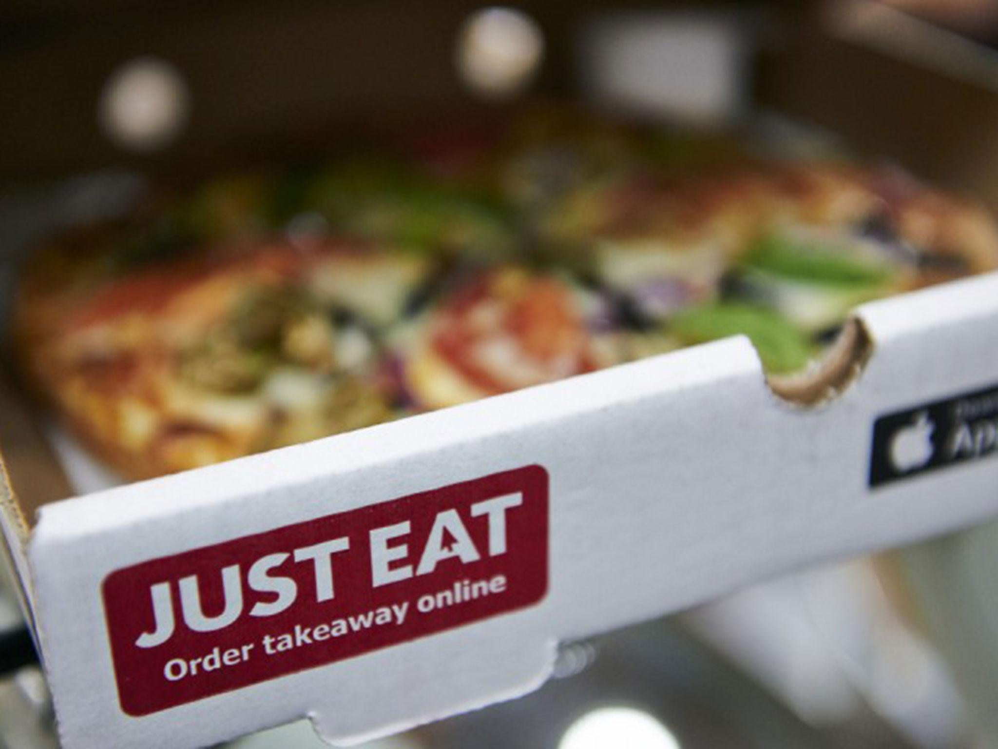 A Just Eat pizza box