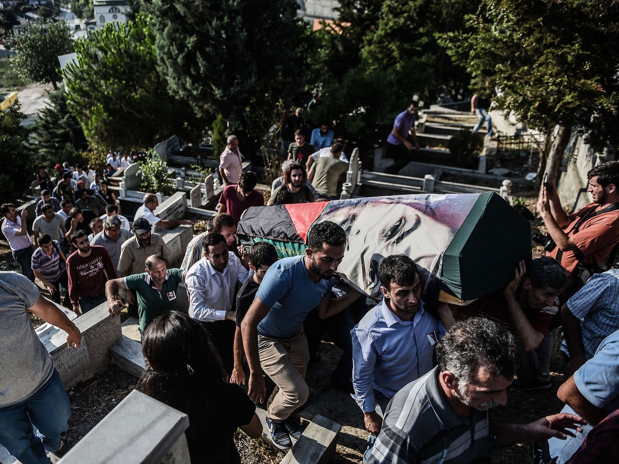 A victim’s funeral