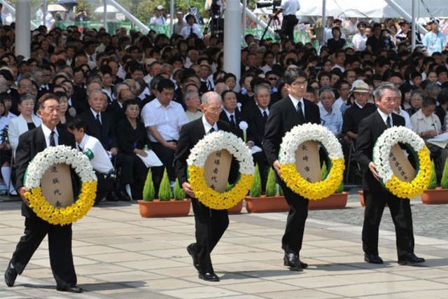 Japan marks the 70th anniversary of the atomic bombing of Nagasaki 