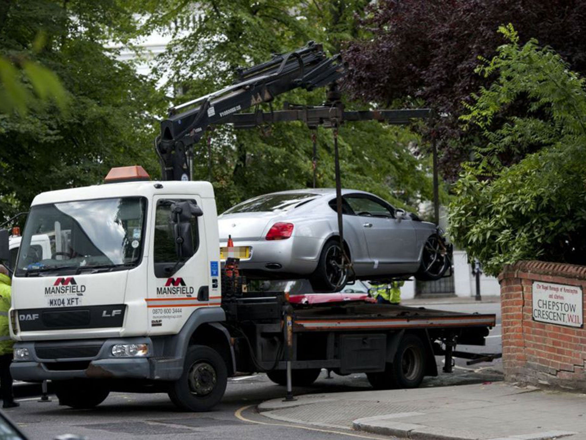 Some homes in Pembridge Villas, where the collision happened, are valued at £15million