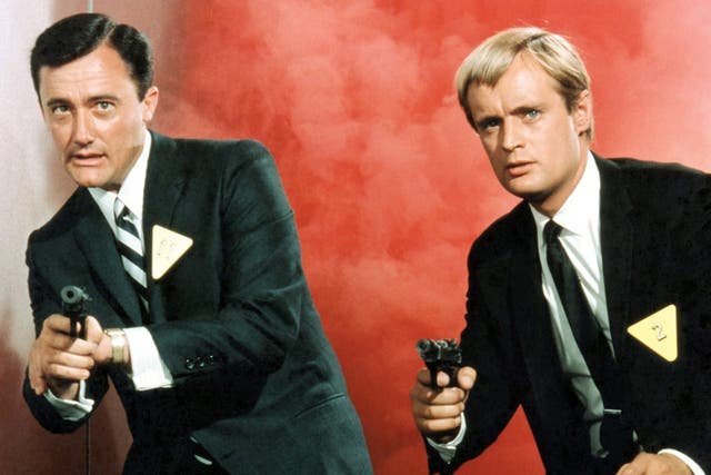 Robert Vaughn (left) as Napoleon Solo in The Man from UNCLE, popular TV series in the 1960s