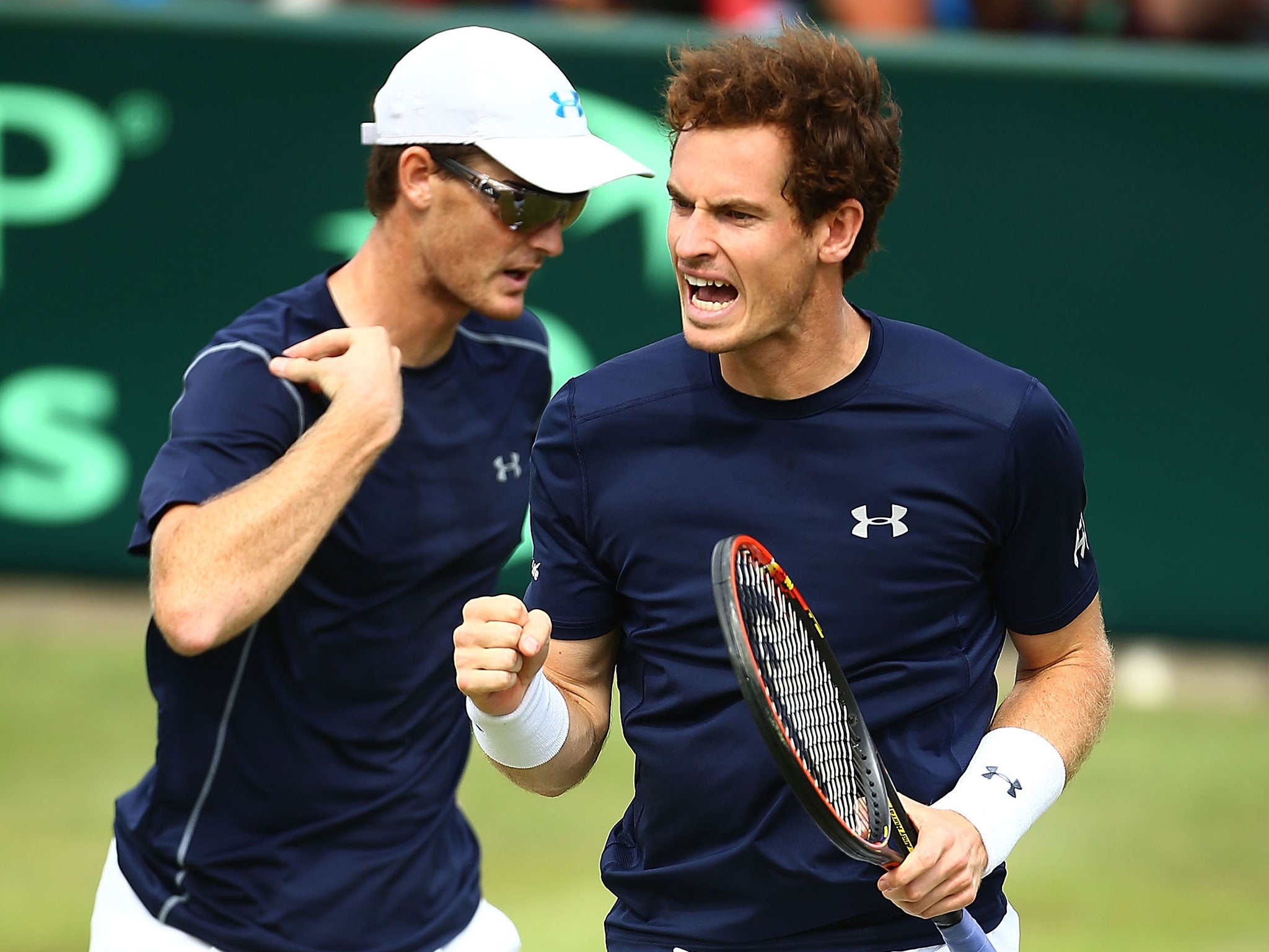 Andy Murray, right, has never played his brother Jamie, left