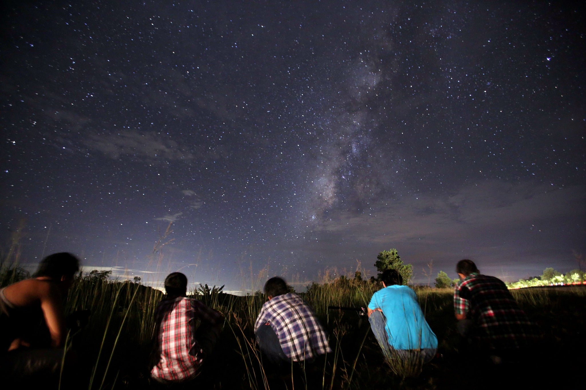 Spectators look out for Perseid meteors in Yangon, China