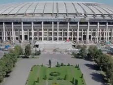 Drone footage shows of Moscow World Cup final venue