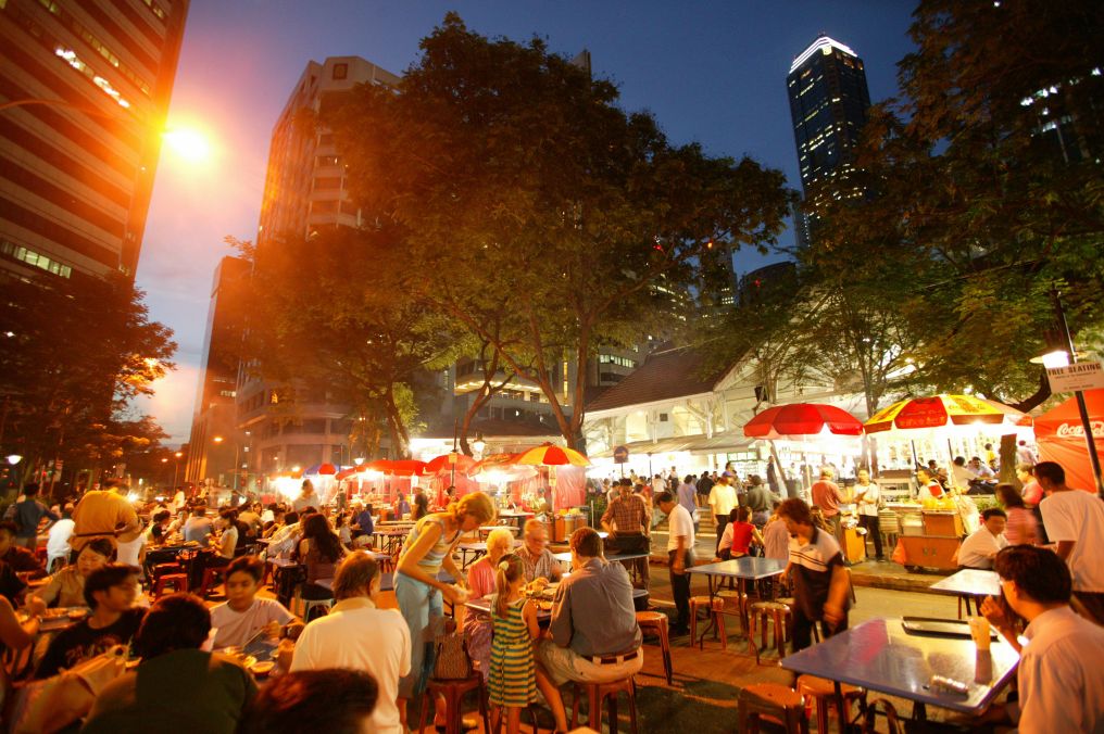 Lau Pa Sat food stalls in Tiong Bahru, Singapore