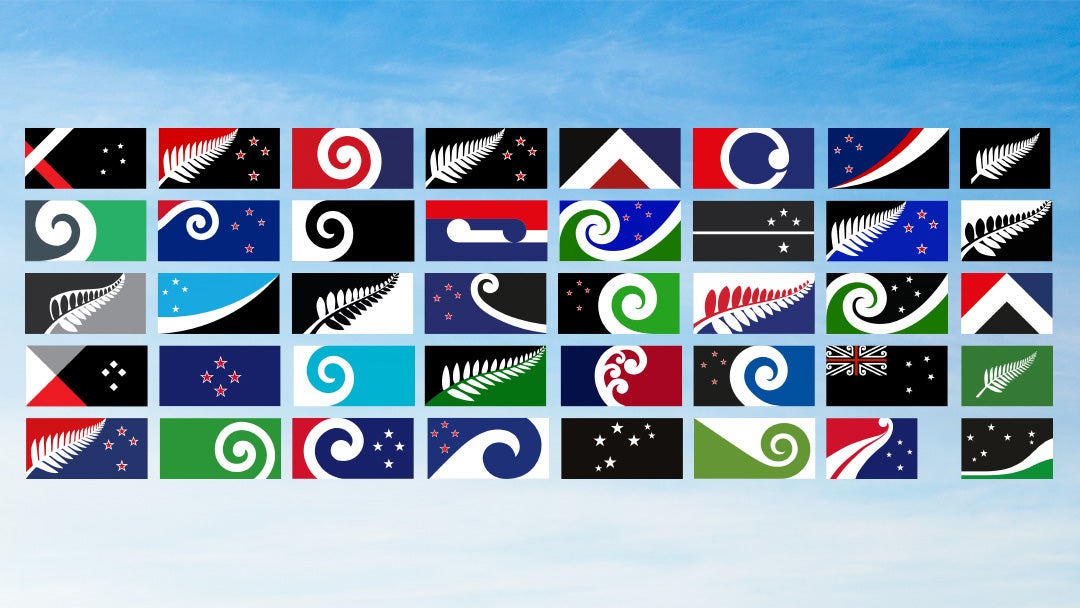 The list of the final 40 designs to be New Zealand's next flag