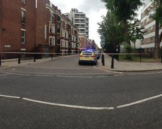 Police have cordoned off the area after a bomb was discovered in Bethnal Green