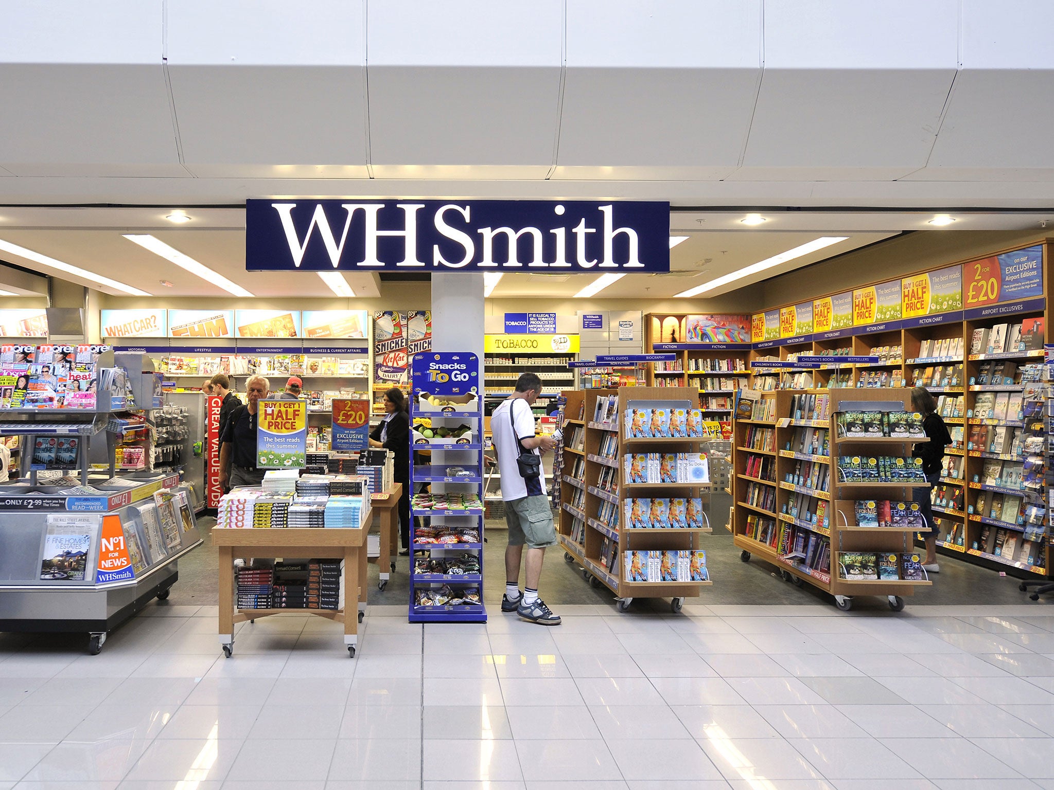 WHSmith’s travel hub outlets increased trading profit 10.3 per cent to £96m