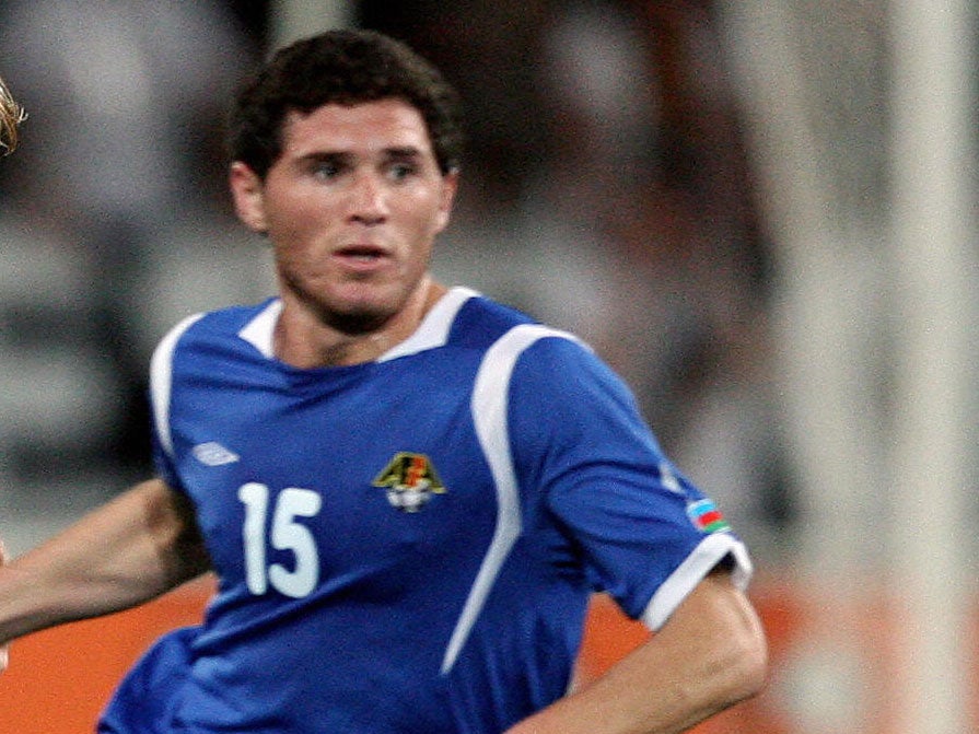 Javid Huseynov, seen here playing for Azerbaijan against Germany in 2009