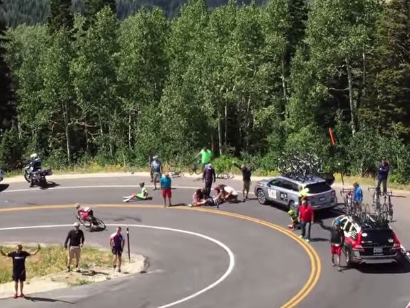 Video emerges of high-speed collision in Utah leaving cyclist Matt Brammier hospitalised