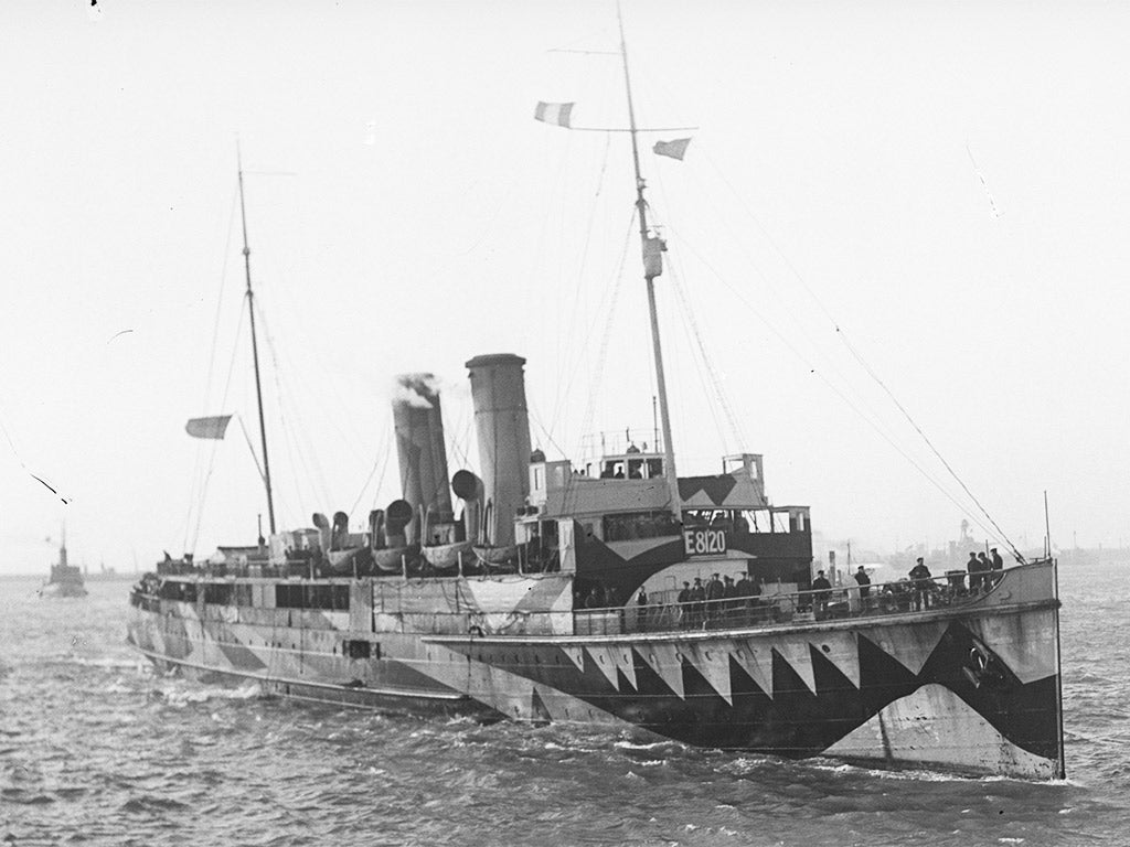 The 'Jan Beydell' in dazzle camouflage in 1919