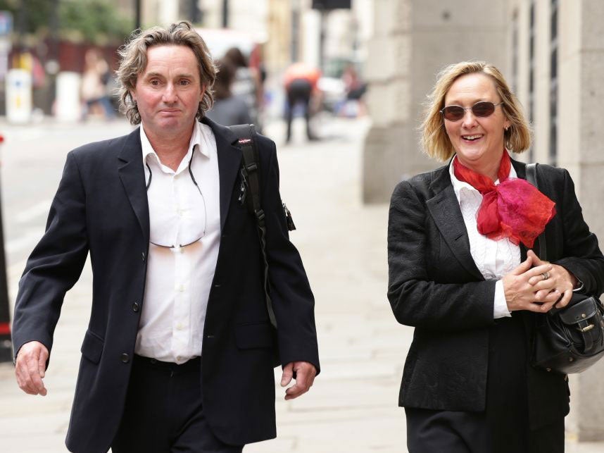 Simon Murphy and Lisanne Beck arrive at the Old Bailey