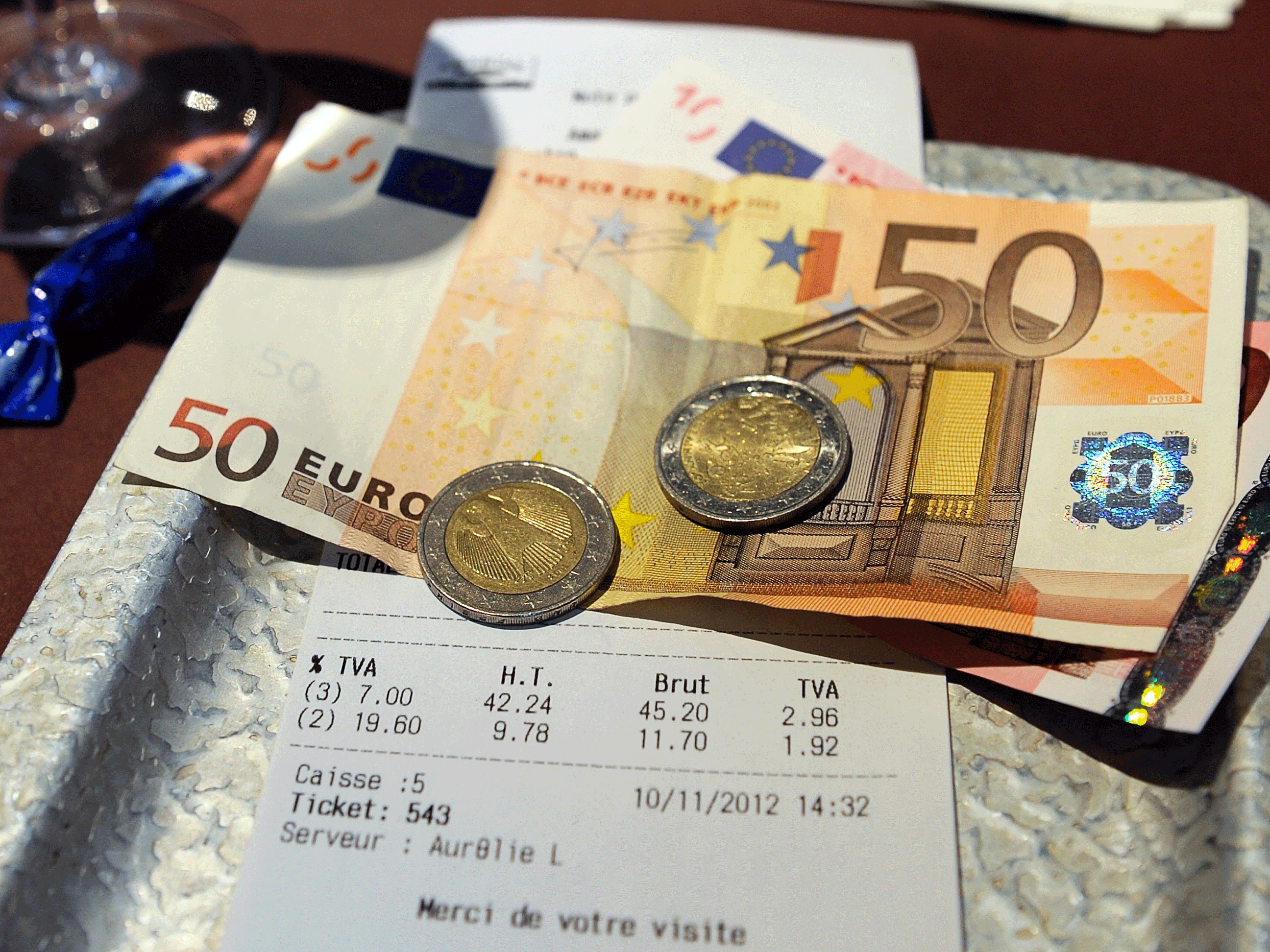 The French are the worst tippers according to a new study