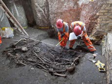 Crossrail Liverpool Street excavation: 30 skeletons unearthed in mass grave thought to be victims of 1665 Great Plague