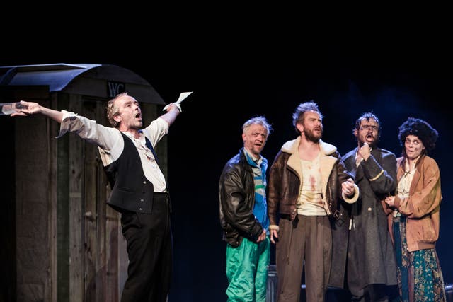 John Hannah, left, and the cast of The Titanic Orchestra: Ivan Barnev, Jonathan Rhodes, Stuart Crowther and Heidi Niemi
