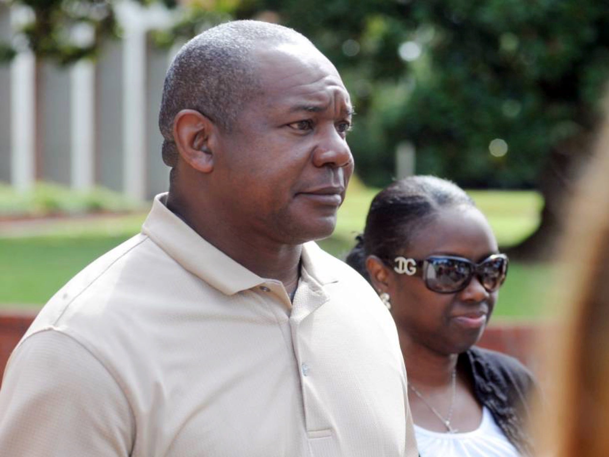 Police officer Leonce Young, father of Jaelyn Delshaun Young, at court on Tuesday