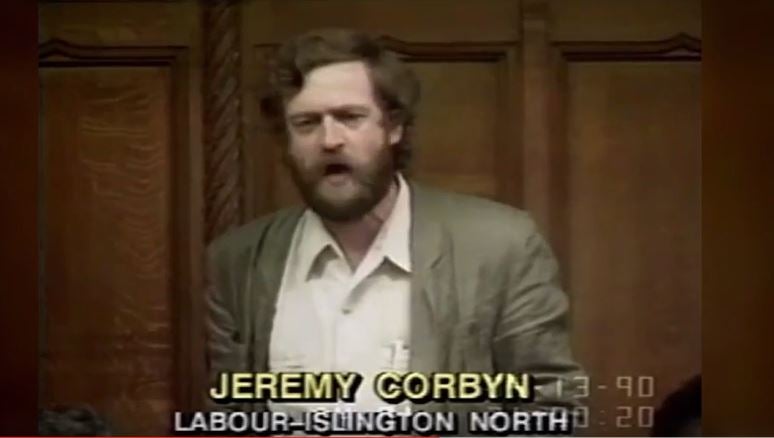 Jeremy Corbyn takes on Margaret Thatcher in his first appearance in the Commons in the 1980s