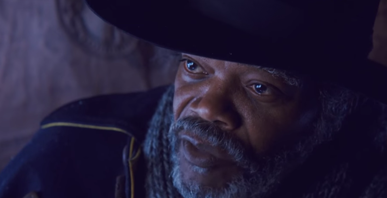 Samuel L Jackson in a shot from 'The Hateful Eight'