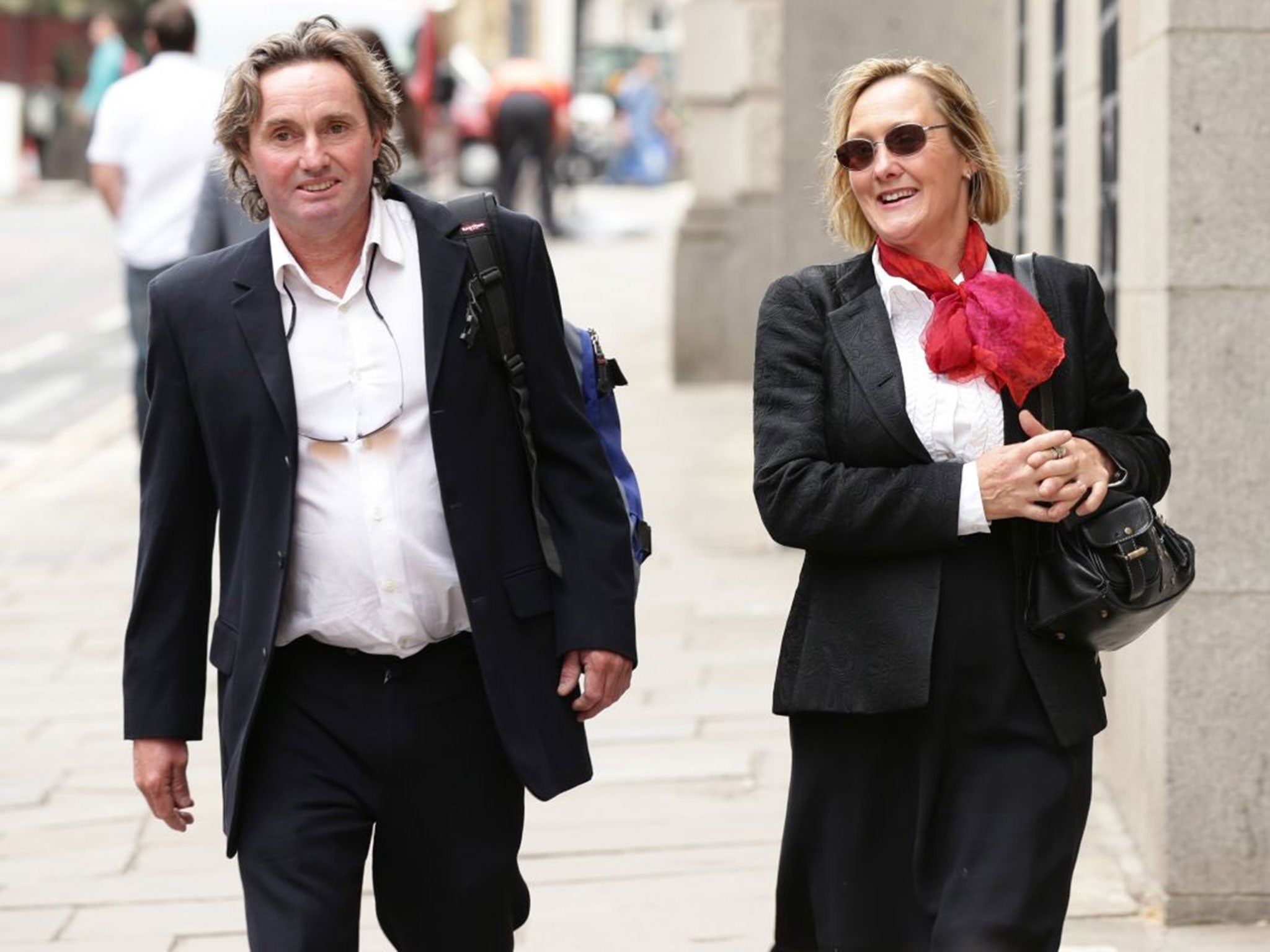 Simon Murphy, 48, and Lisanne Beck, 47, who have been found guilty of outraging public decency by indulging in a sex act during a crowded BBC Radio 2 concert in Hyde Park.