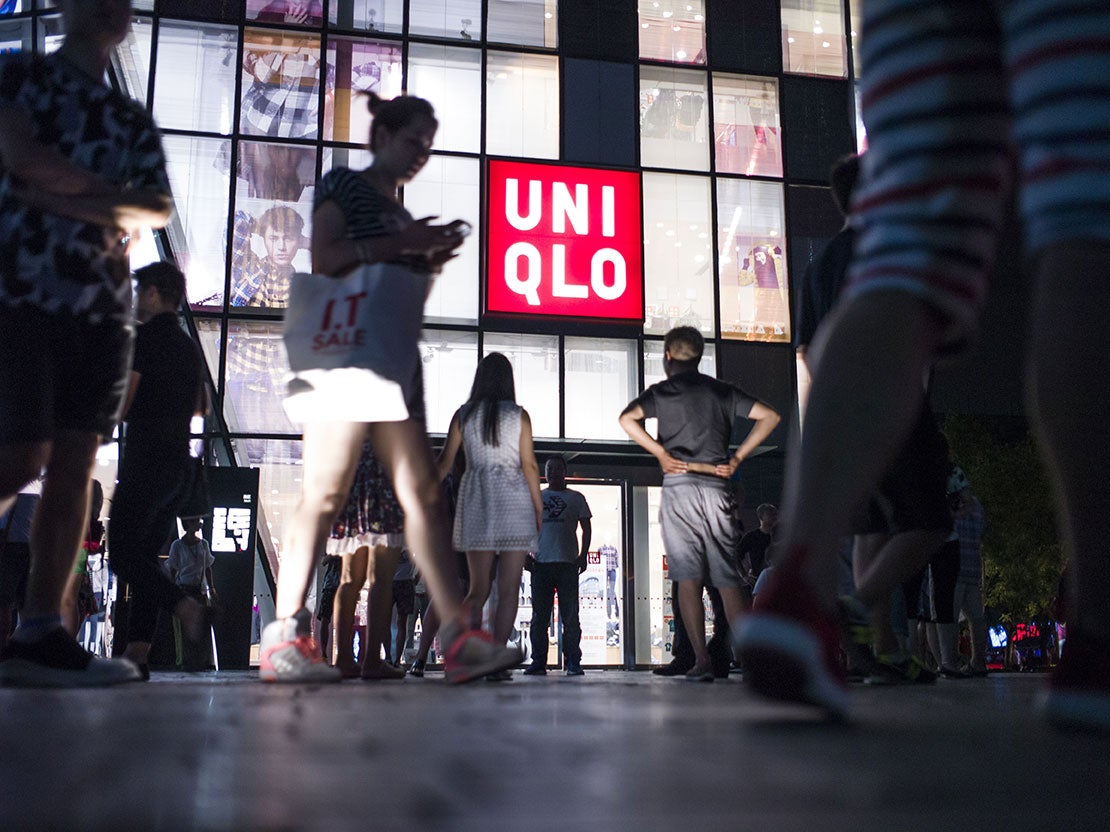 A woman and man were stabbed outside the Uniqlo store in Beijing