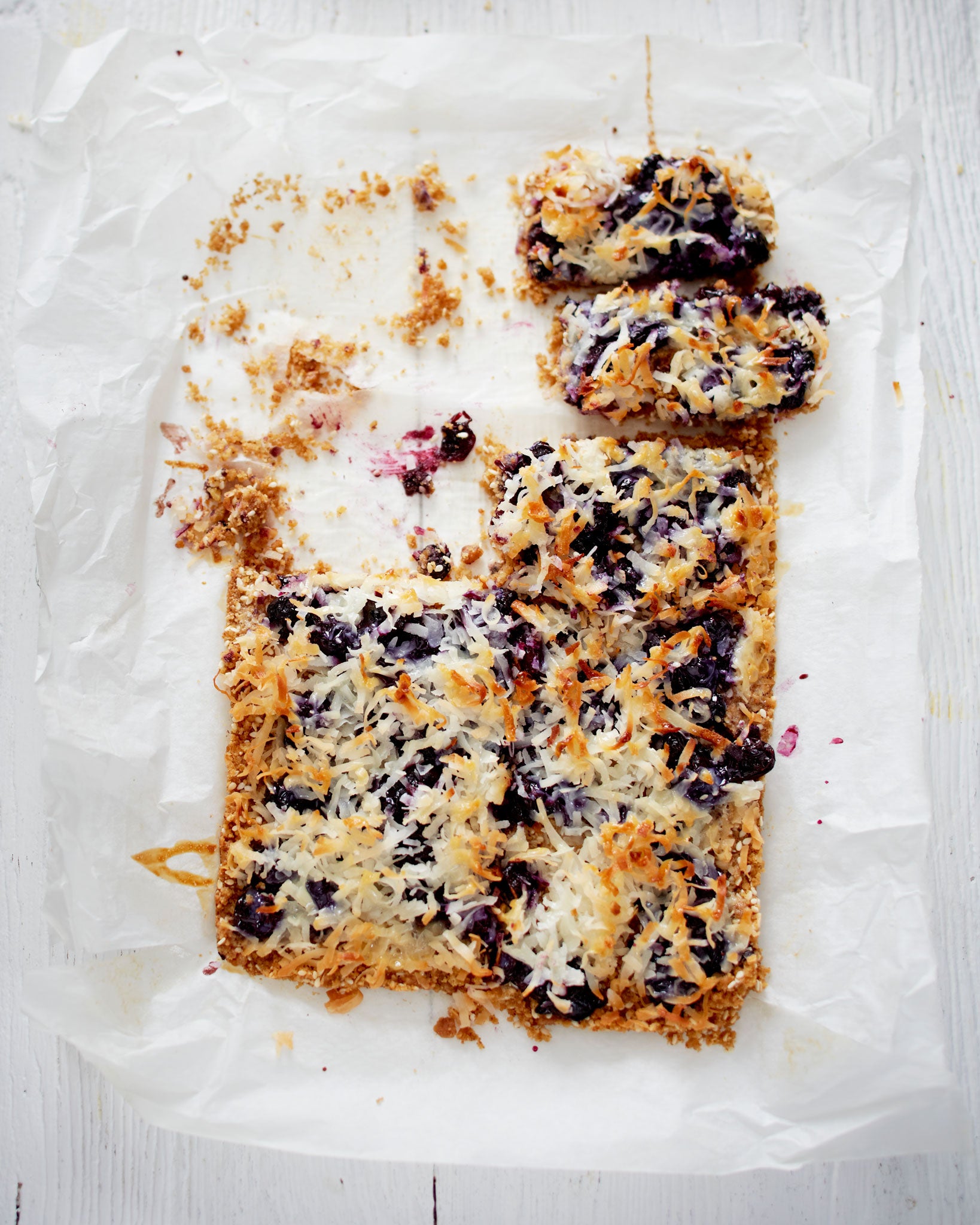 Blueberry and coconut slice is Bill's homage to his grandfather