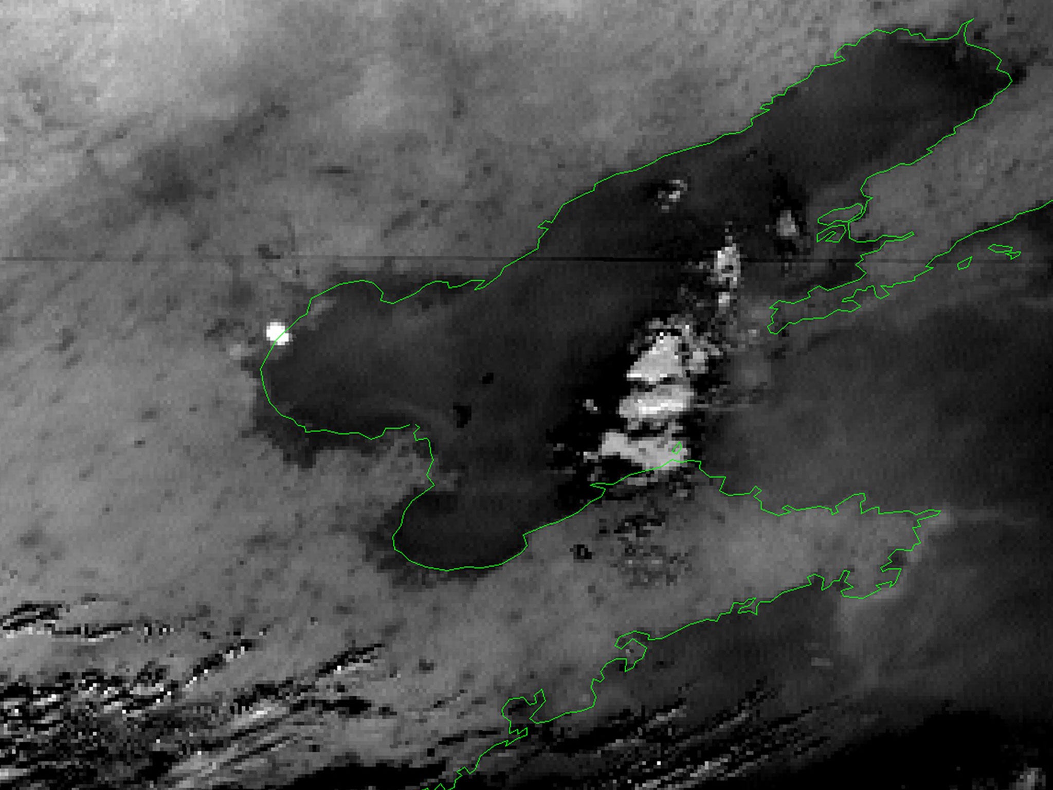 The explosions at a warehouse in the port city of Tianjin were so huge they were picked up as a bright white spot by the Japan Meteorological Agency’s satellites