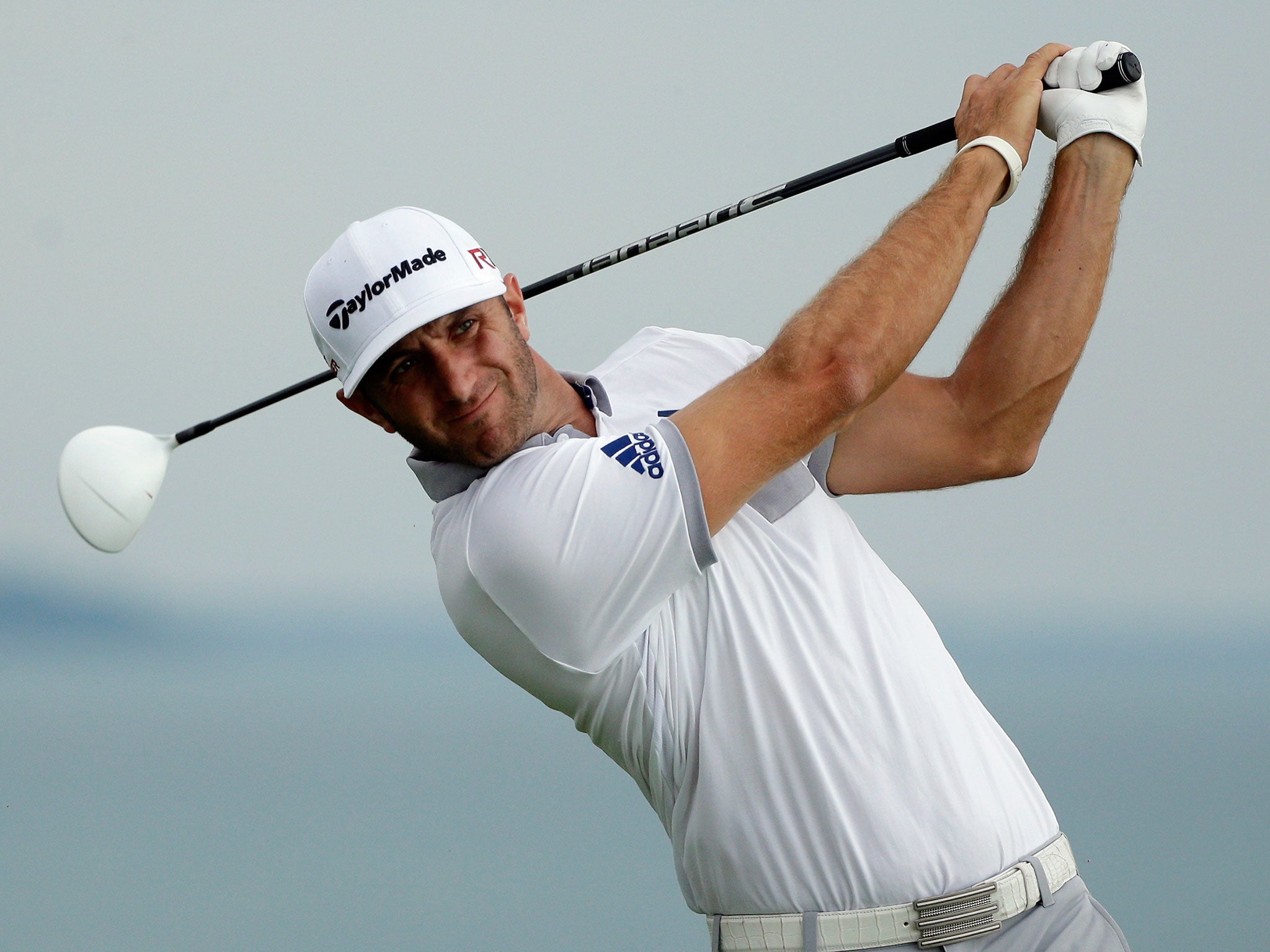 Dustin Johnson hit a six-under par round on the opening day of the US PGA to take the clubhouse lead