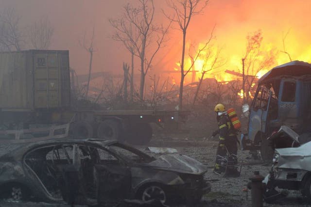 Fires are still burning in the port city of Tianjin