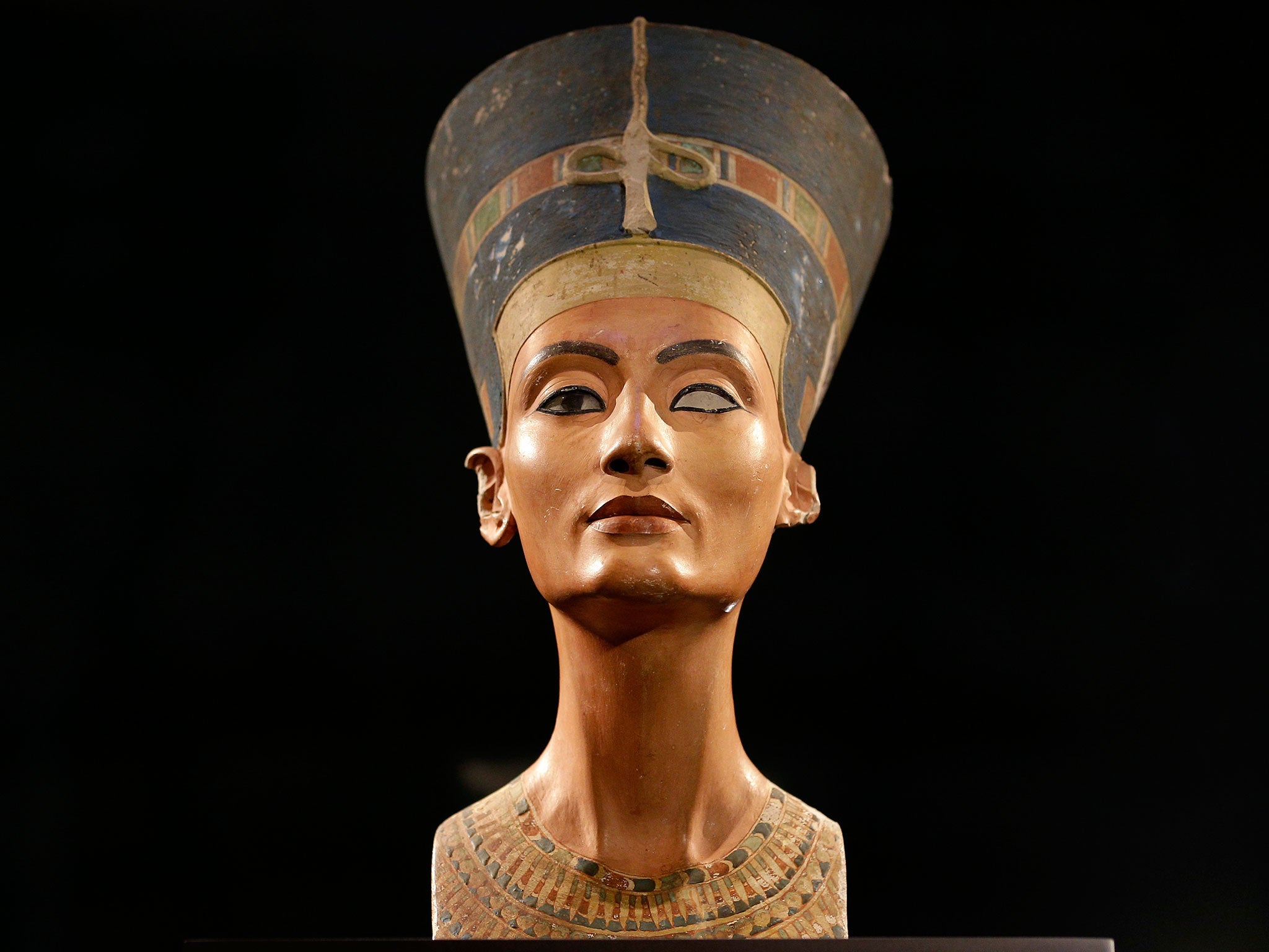 A bust of Nefertiti in the Neues Museum in Berlin. The queen’s tomb has never been found